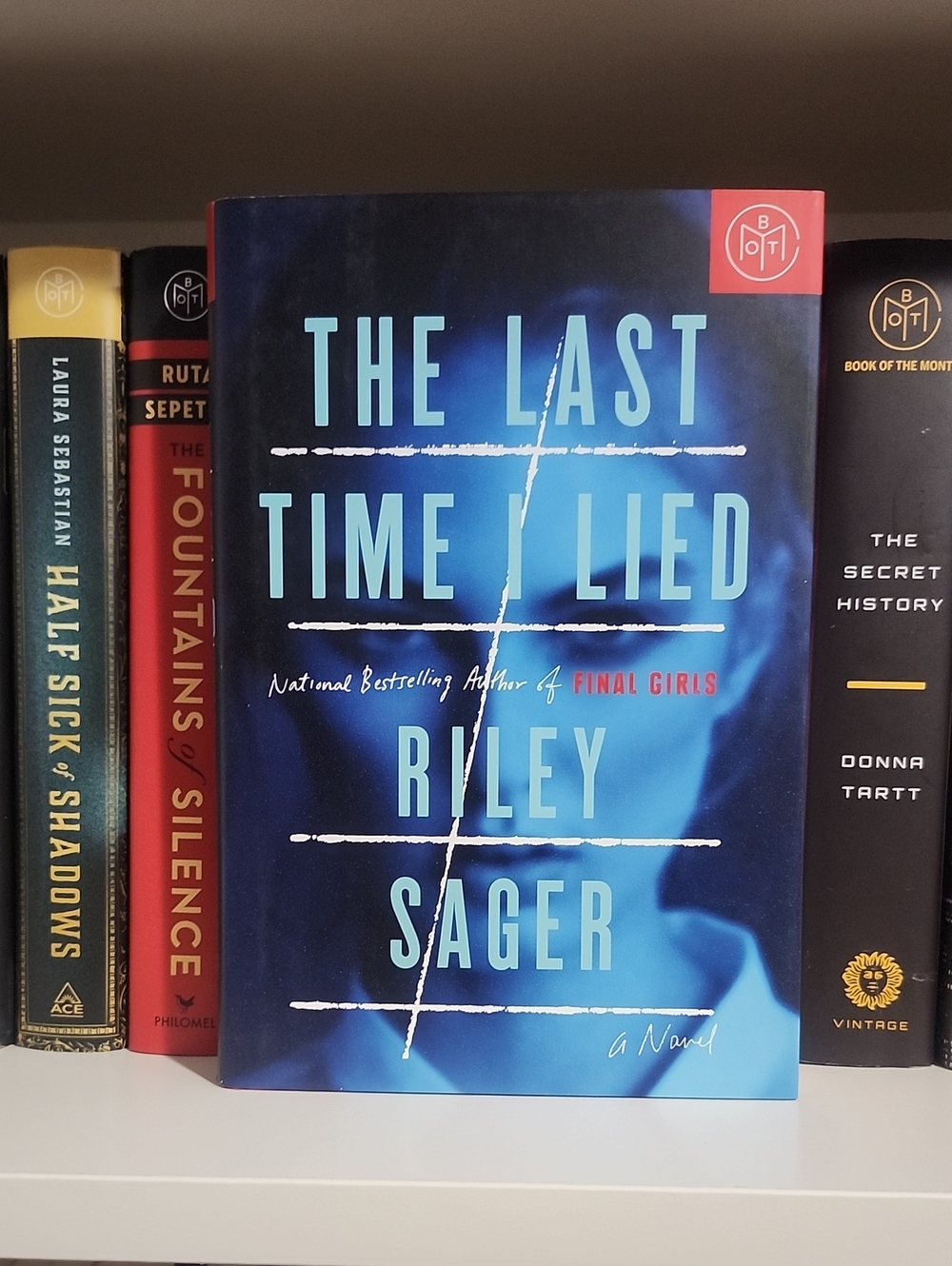3/$15! The Last Time I Lied By Riley Sager Hardcover Book Of The Month Edition